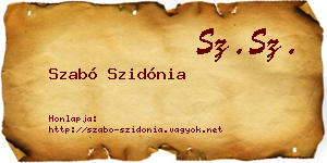 Szabó Szidónia névjegykártya